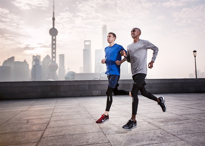 伦敦奥运万米冠亚军莫·法拉、盖伦·鲁普诠释速度革命2014 NIKE ZOOM AIR 跑步系列产品