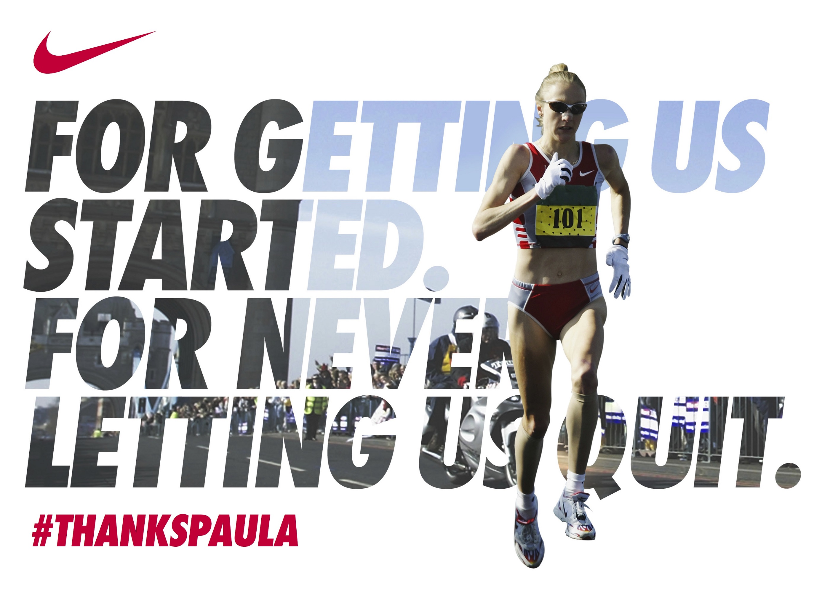 NIKE向传奇女子马拉松运动员保拉·拉德克利夫致敬