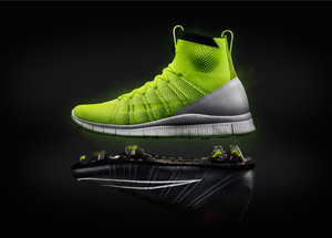 耐克推出荧光绿配色Nike Free Mercurial Superfly by HTM