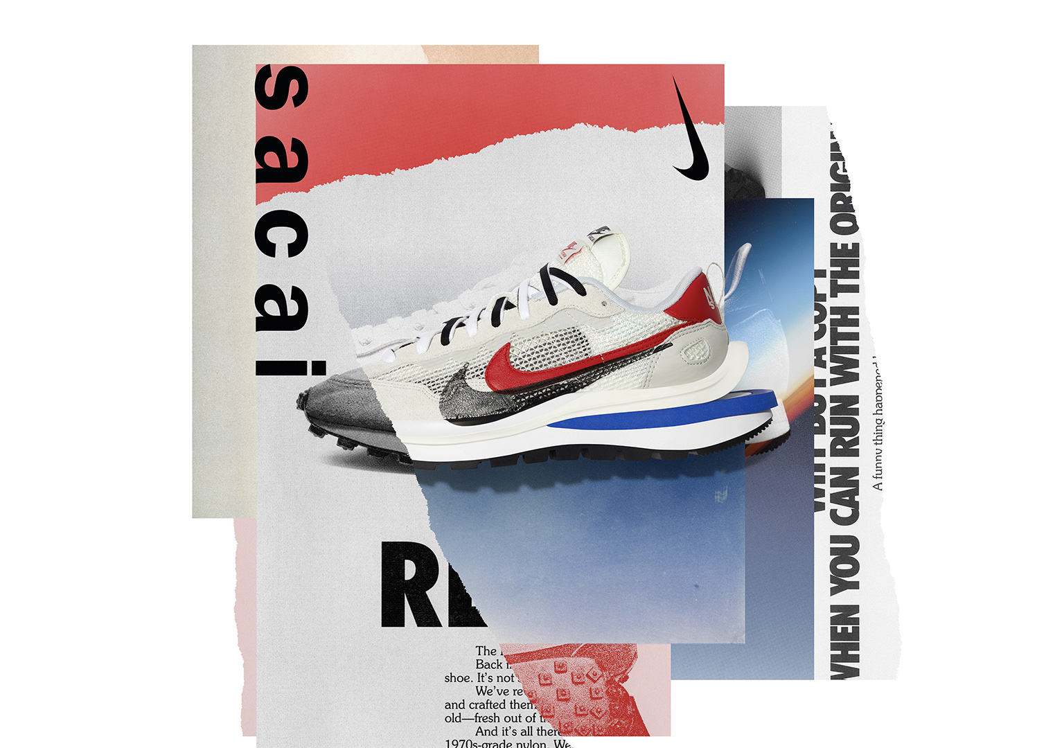 融合数代跑步创新设计的鼎力之作 —— Nike x sacai VaporWaffle